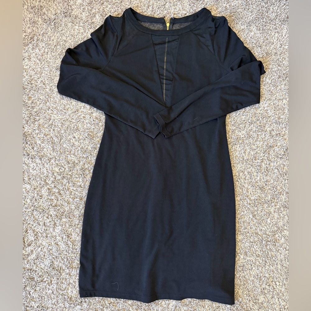 Express Black Long Sleeve Dress